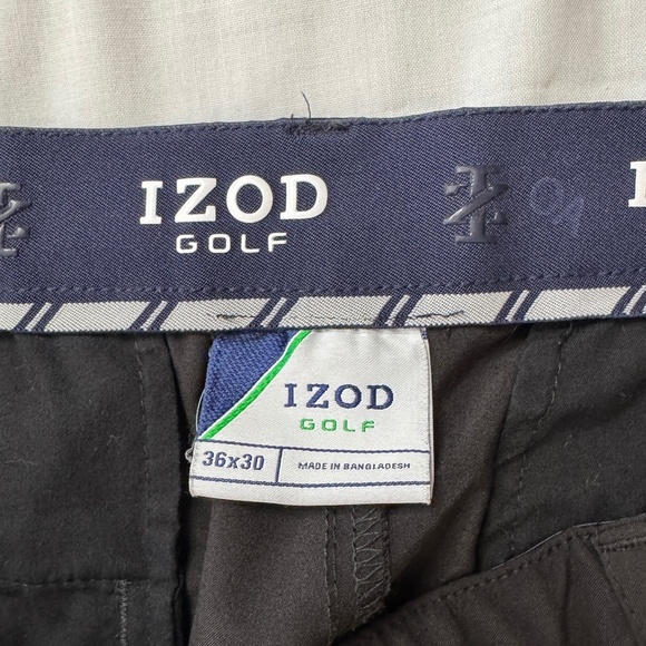 IZOD Golf Men's Performance Wear Lightweight Golf Pants Black Tag: 36x30 Active - Picture 6 of 14